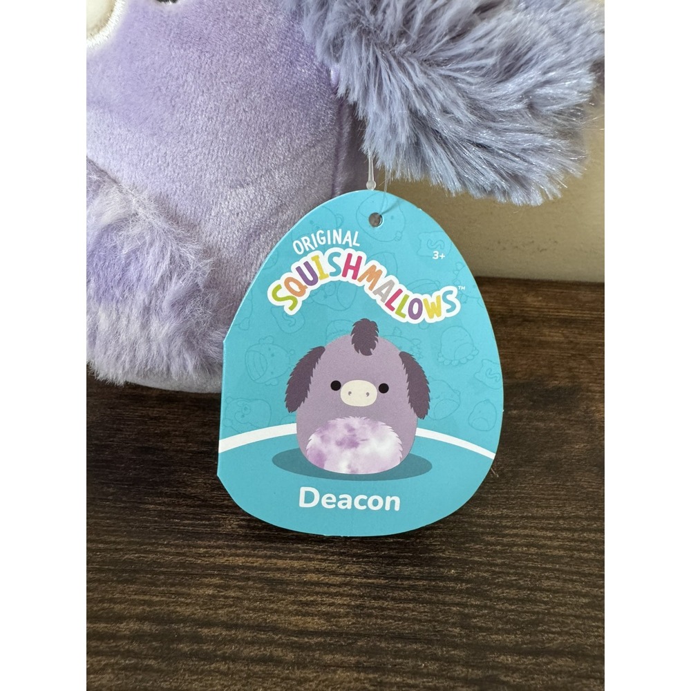 Squishmallows Deacon The Purple Donkey 5" Plush Toy 2024 Jazwares NEW WITH TAGS - Picture 2 of 5